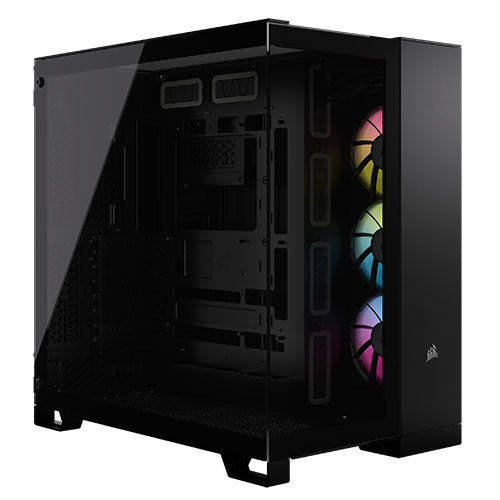 Corsair 6500X RGB iCUE Link Dual Chamber Gaming Case w/ Glass Side & Front, ATX, 3x RGB Fans, Mesh Panels, USB-C, Asus BTF Compatible, Black Corsair 6500X RGB iCUE Link Dual Chamber Gaming Case w/ Glass Side & Front, ATX, 3x RGB Fans, Mesh Panels, USB-C, Asus BTF Compatible, Black